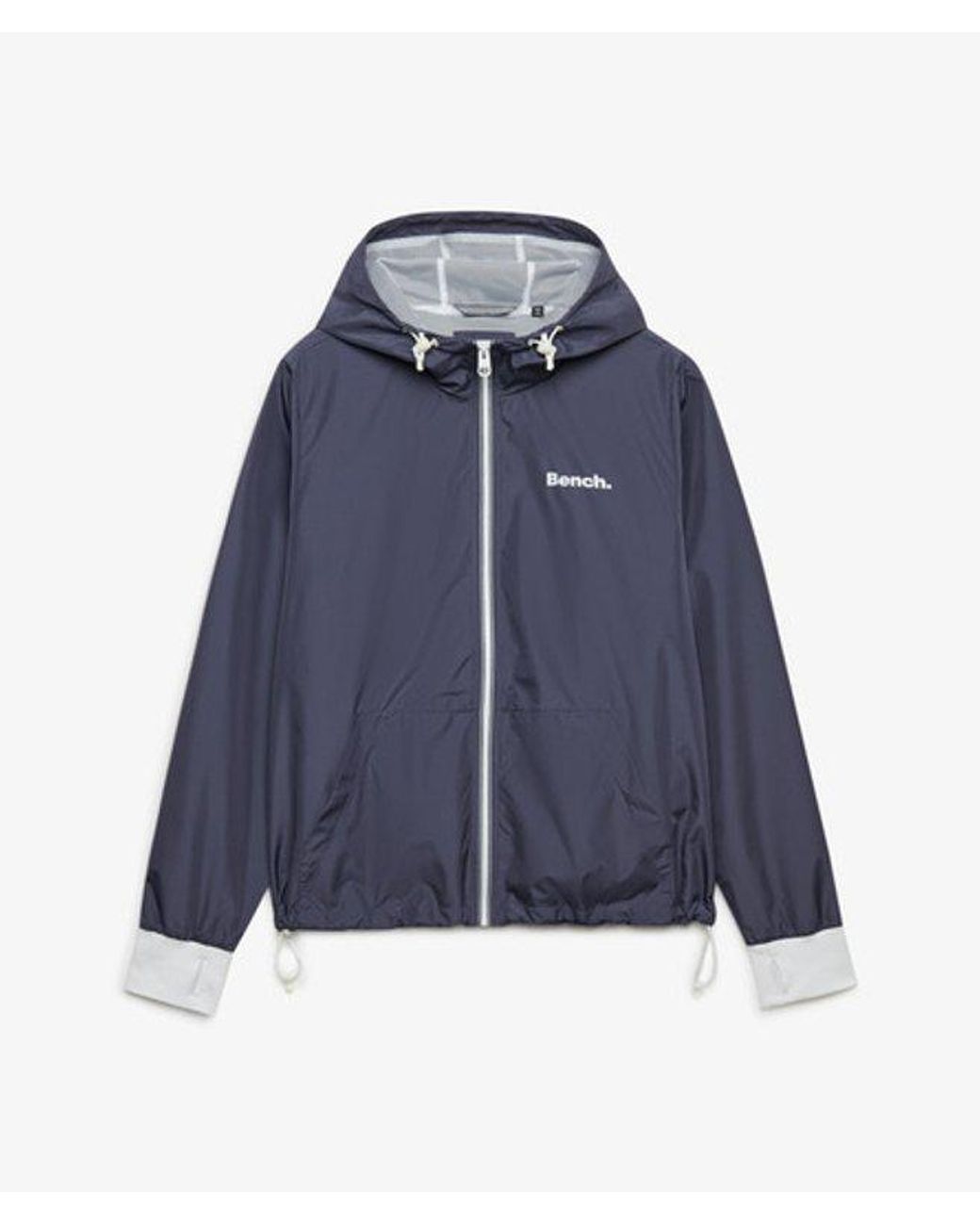 Superdry Bench Hooded Shell Zip Jas in het Blue