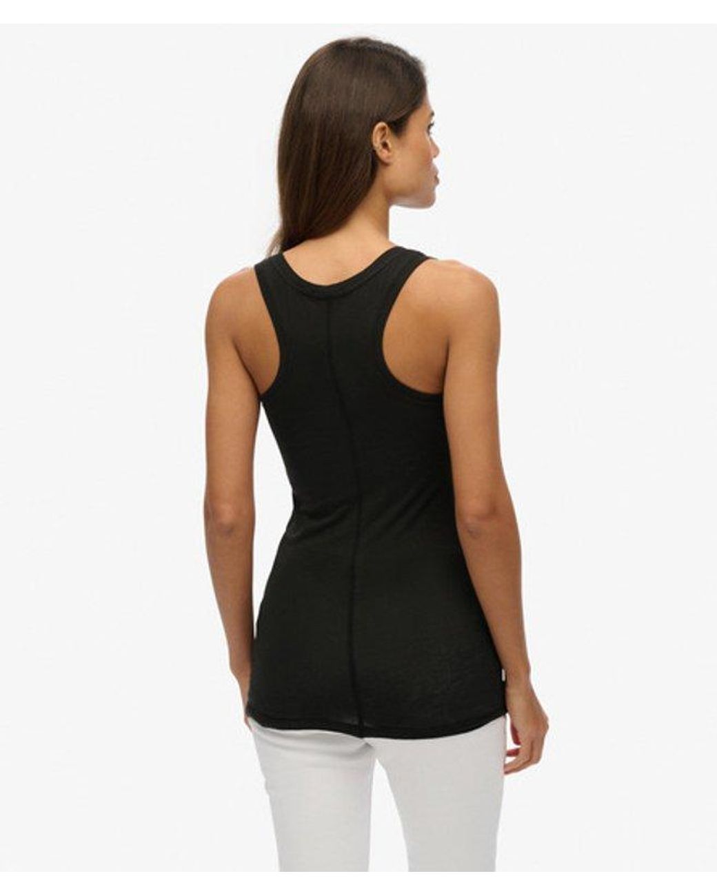 Superdry Black & Co Studios Lightweight Racer Vest Top