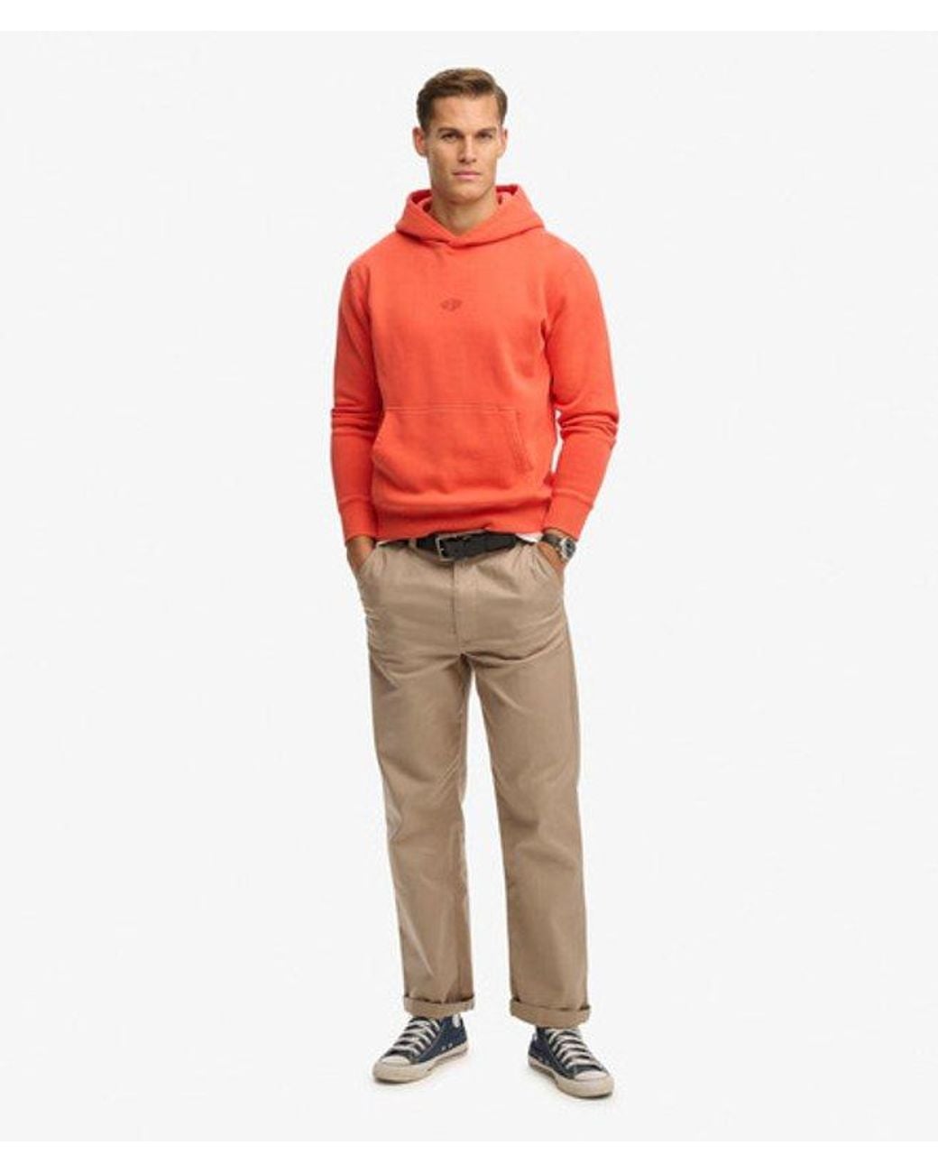 Superdry Hoodie Met Micrologo in het Red voor heren