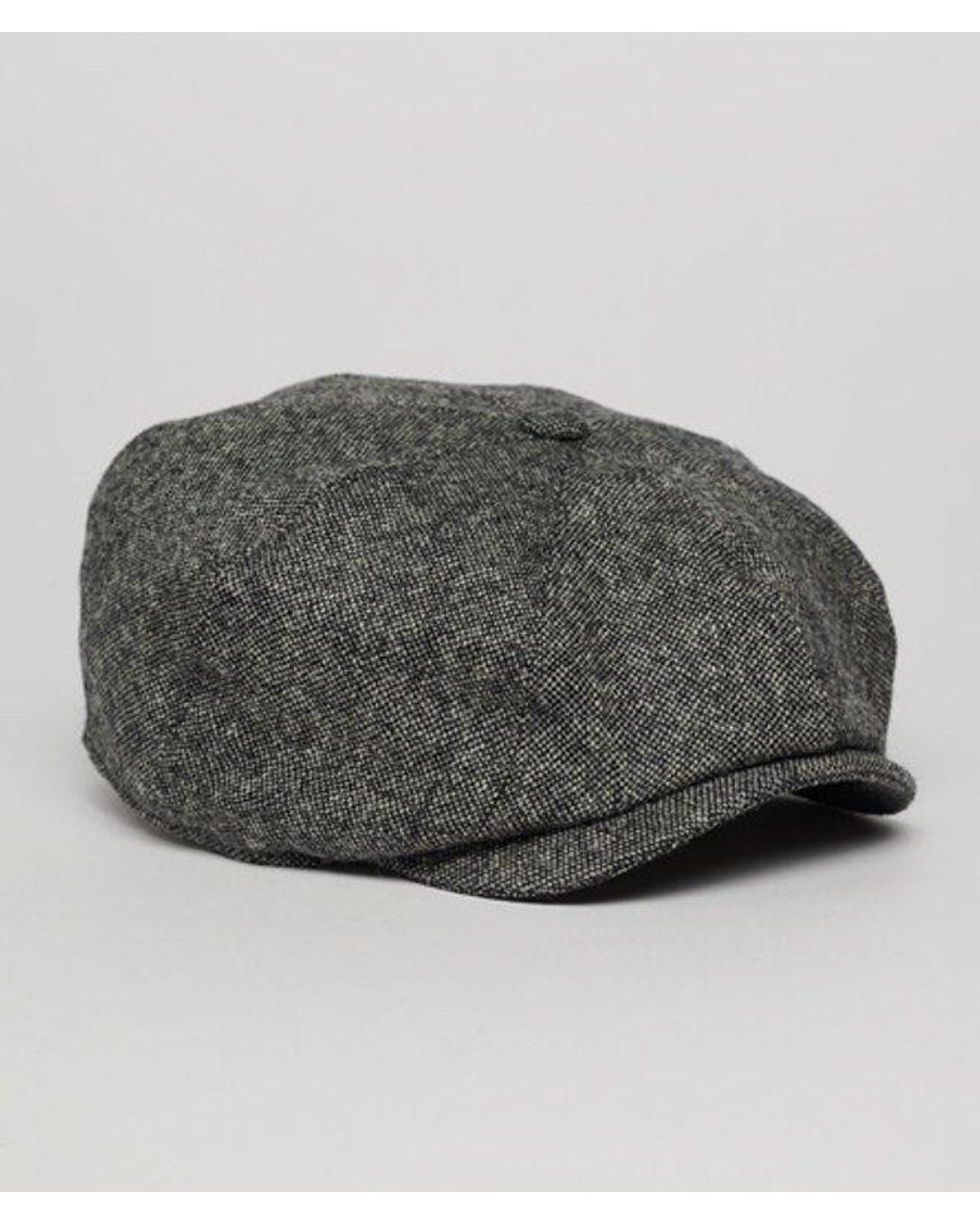 Superdry Blue & Co Fully Lined Herringbone Baker Boy Cap for men