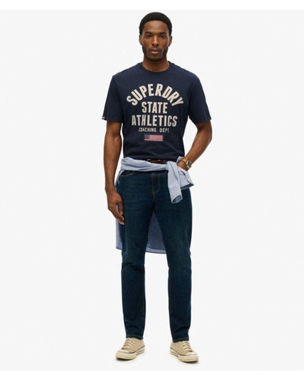 Superdry Blue & Co Vintage Athletic Essential Graphic T-shirt for men