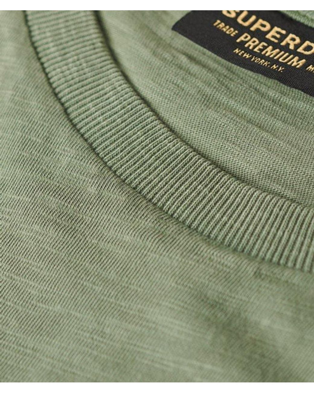 Superdry Green & Co Crew Neck Slub Short Sleeved T-shirt for men