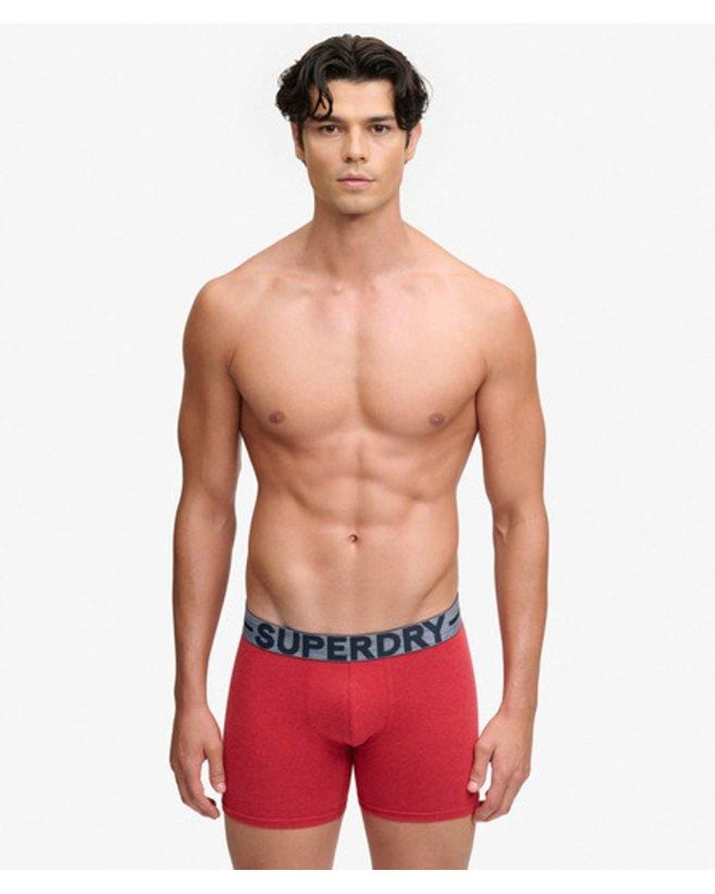Superdry Boxershort Drieverpakking in het Red voor heren