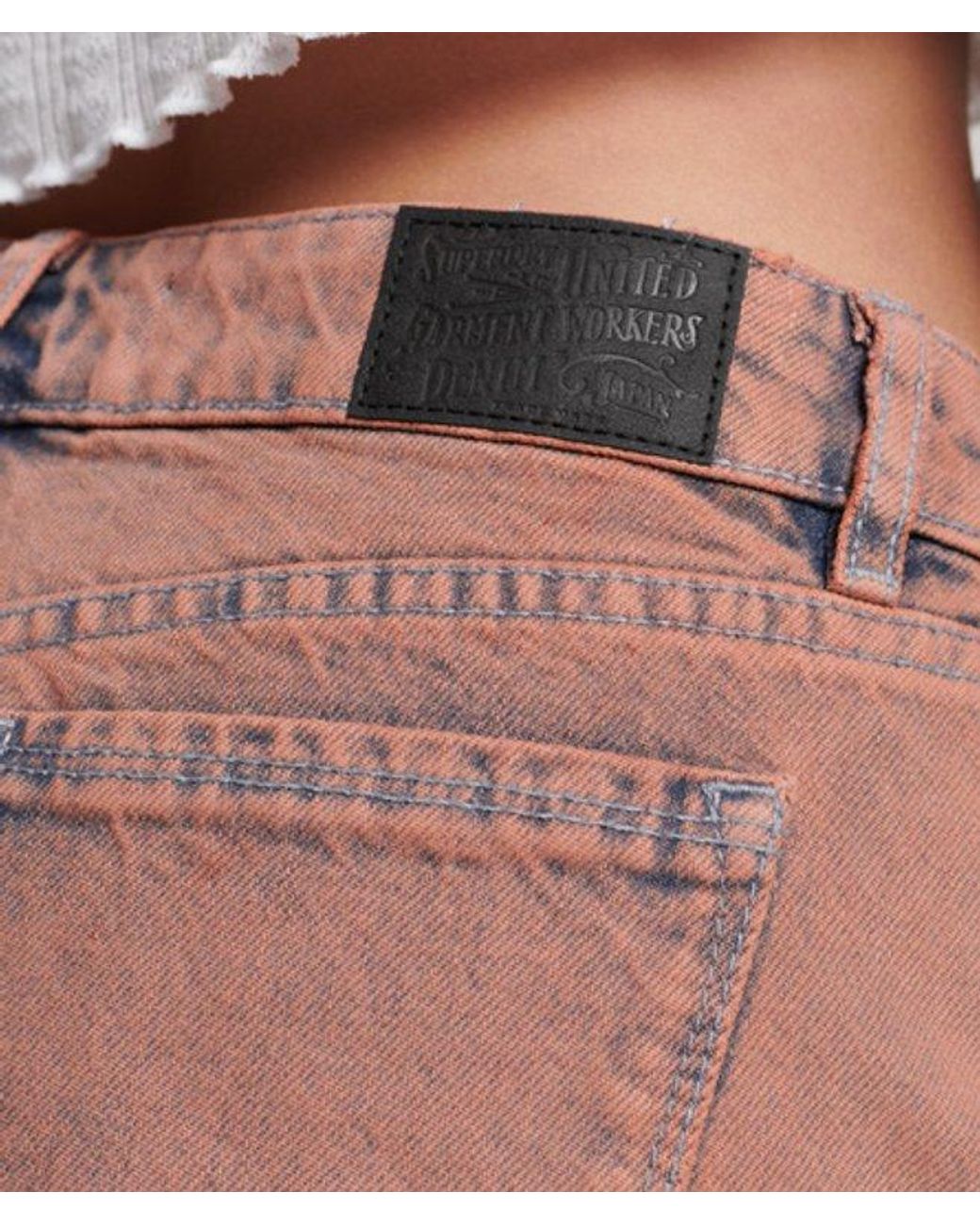 Superdry Red & Co Washed Hot Shorts