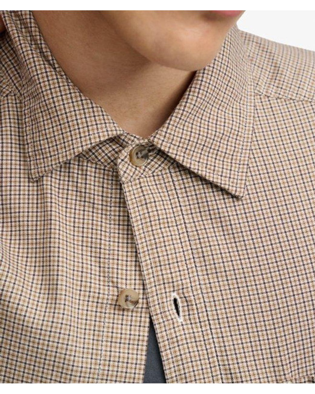 Superdry Brown Bench X & Co Bench Skater Check Short Sleeves Shirt for men
