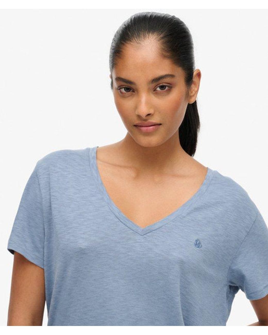 Superdry Blue & Co Studios Slub Embroidered T-shirt