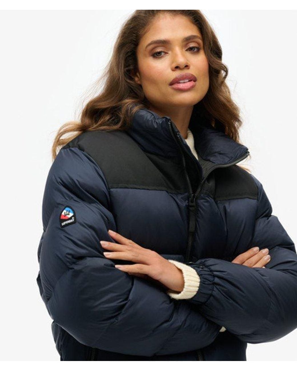 Superdry Blue Sportstyle Code Puffer Jacket