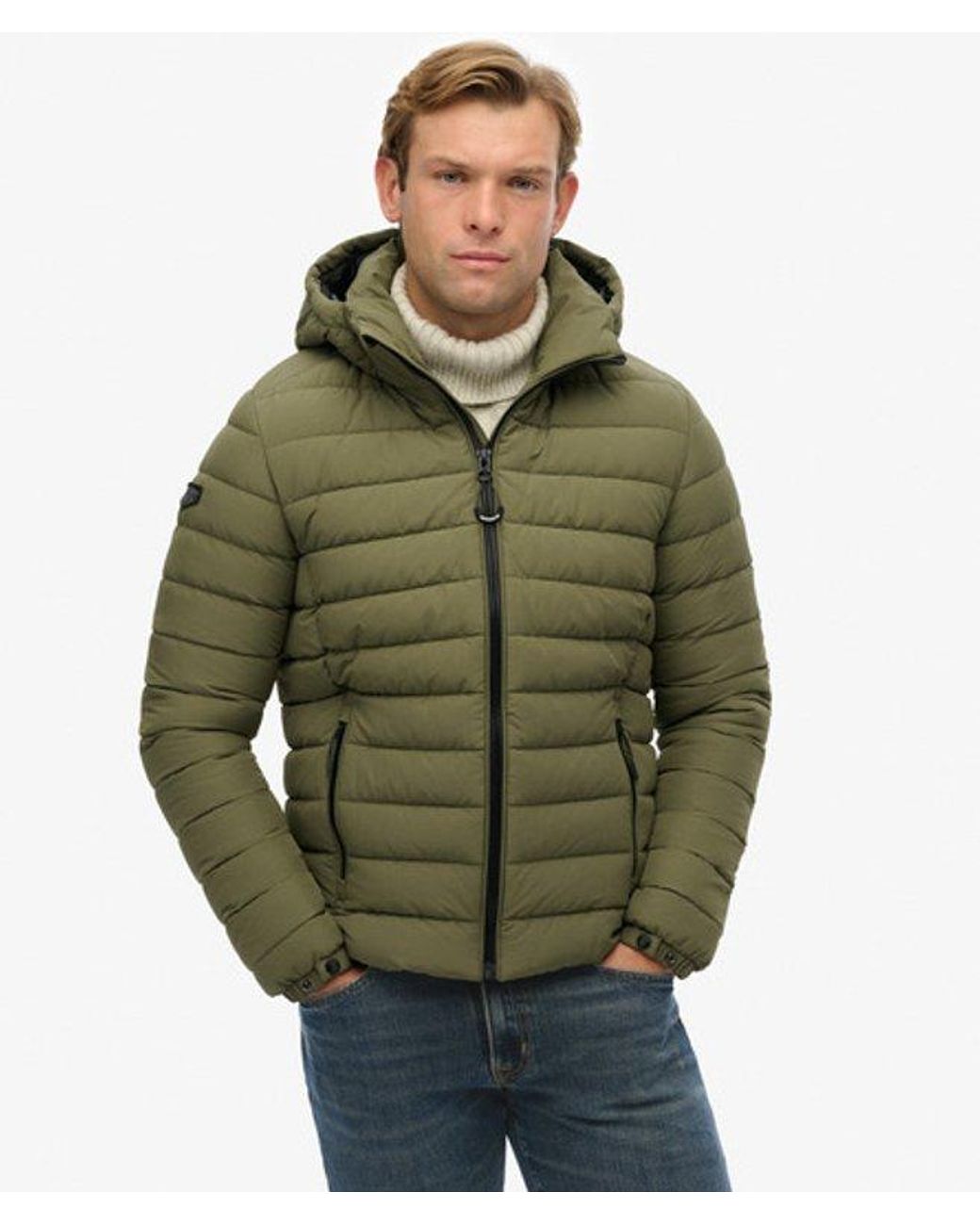 Superdry Green & Co Hooded Fuji Padded Jacket for men
