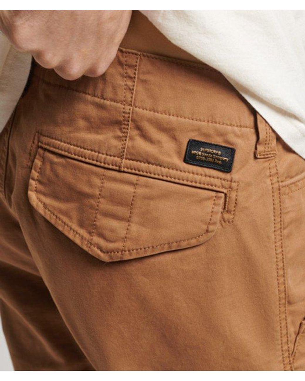Superdry Organic Cotton Core Cargo Shorts Brown for men