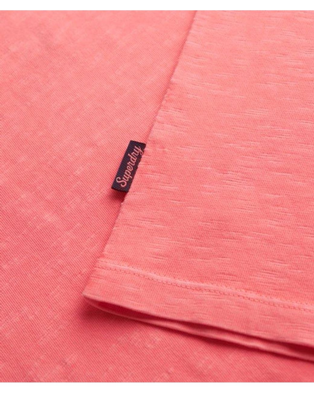 Superdry Red Essential Logo Garment Dye Vest Top