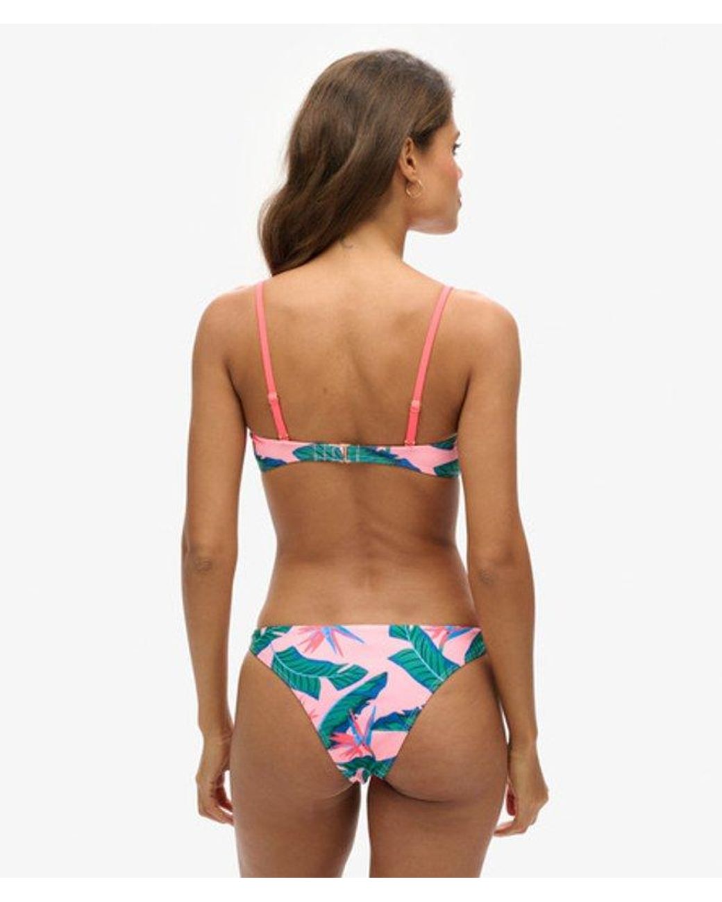 Superdry Pink & Co Tropical Bandeau Bikini Top