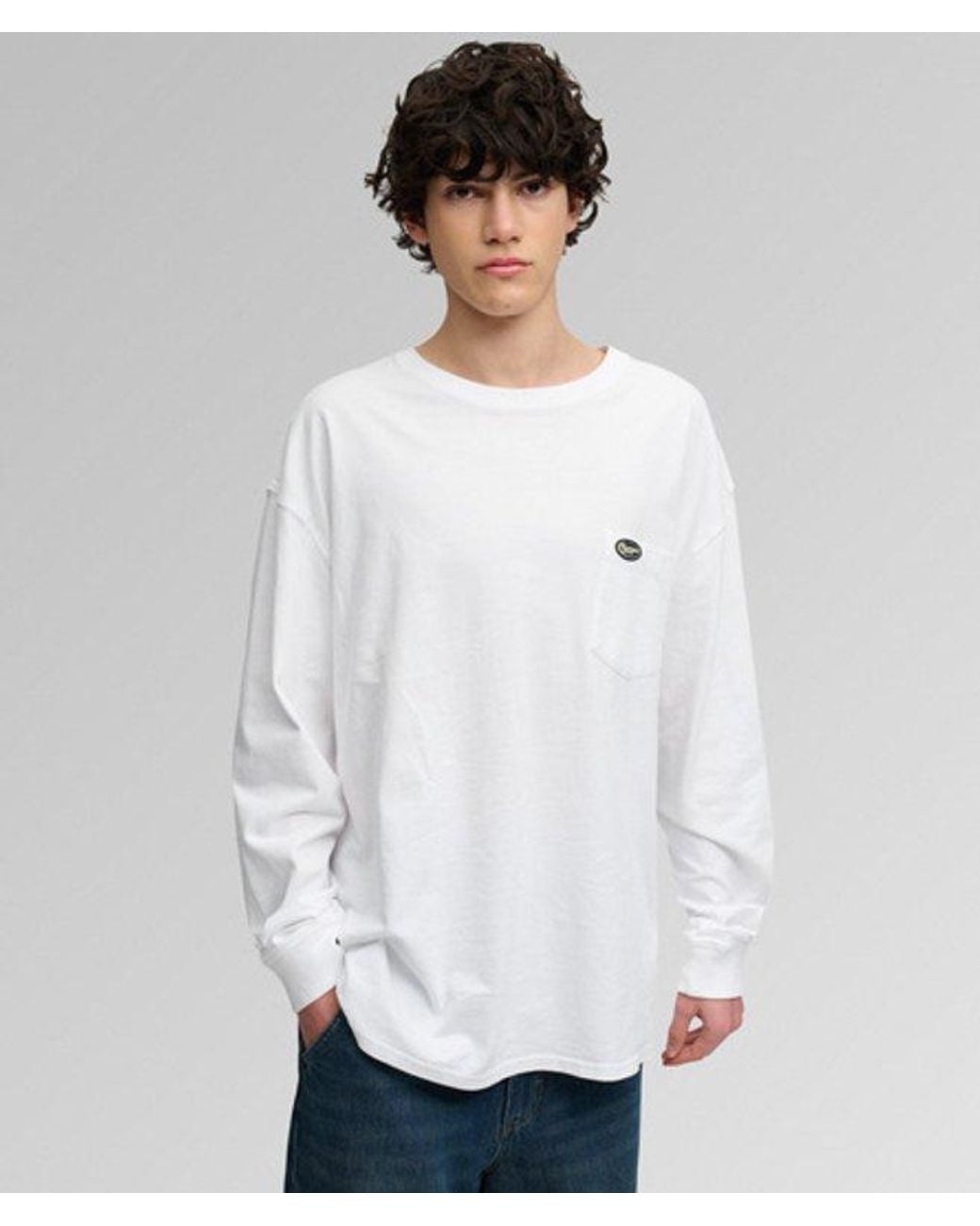 Superdry Gray & Co Long Sleeve Pocket T-shirt for men