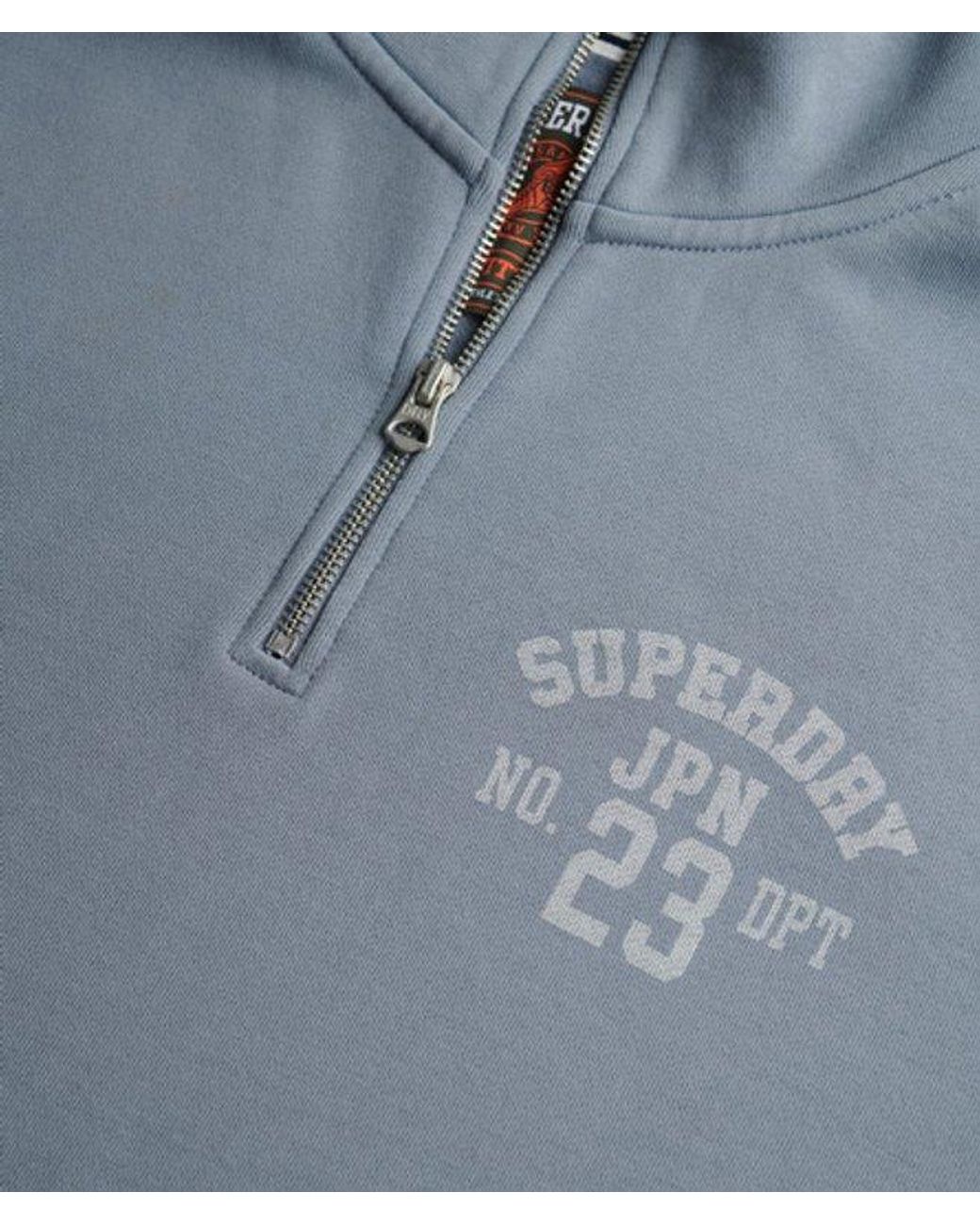 Superdry Blue & Co Athletic Essentials Half Zip Sweatshirt for men