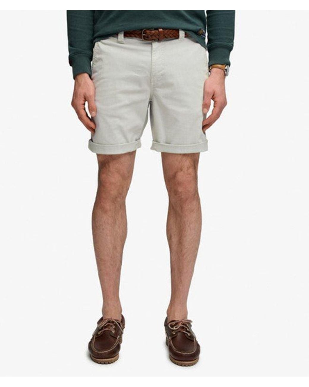 Superdry Utility Chino Shorts Normale Pasvorm in het Gray voor heren