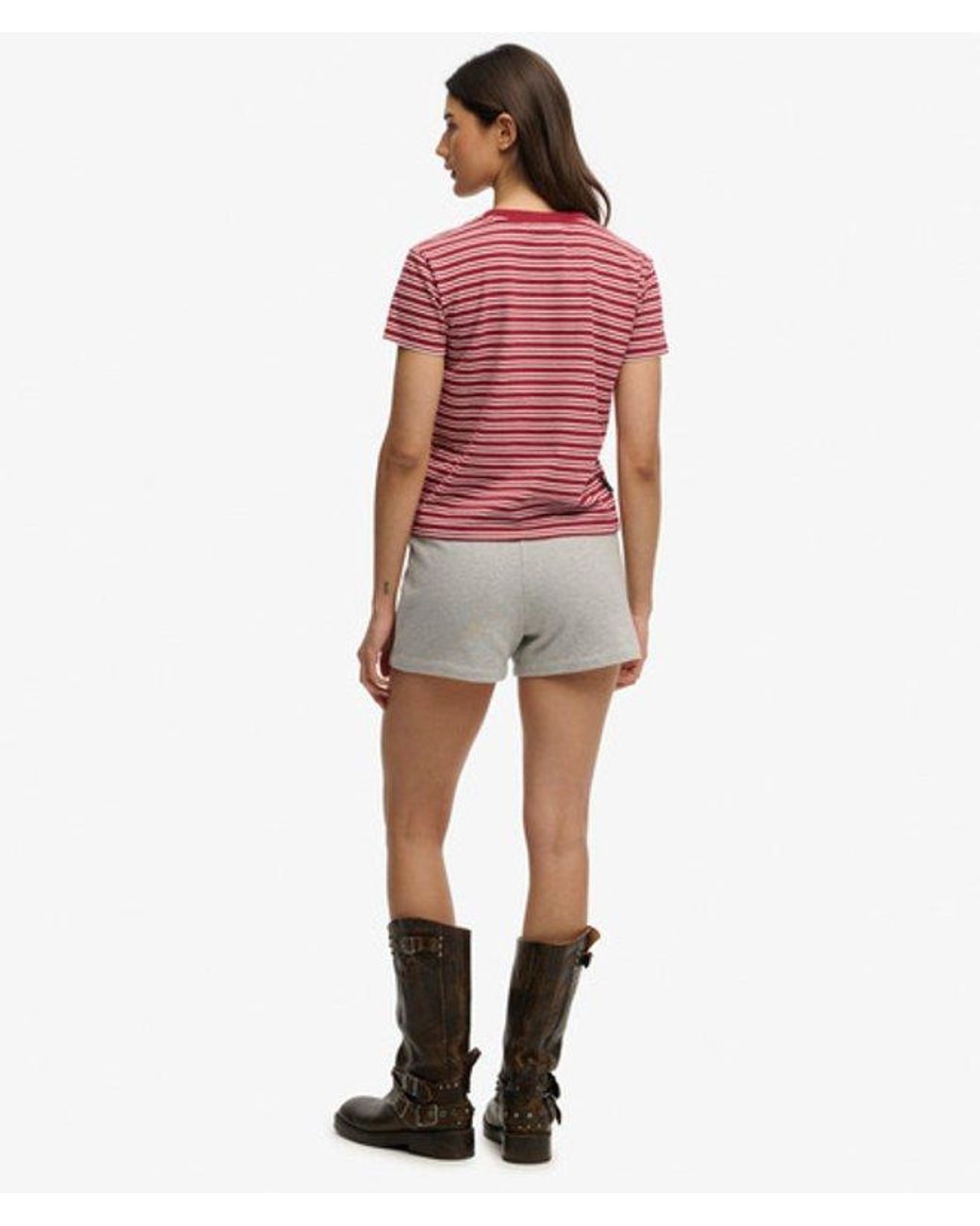 Superdry Gray & Co Athletic Essentials Jersey Script Shorts