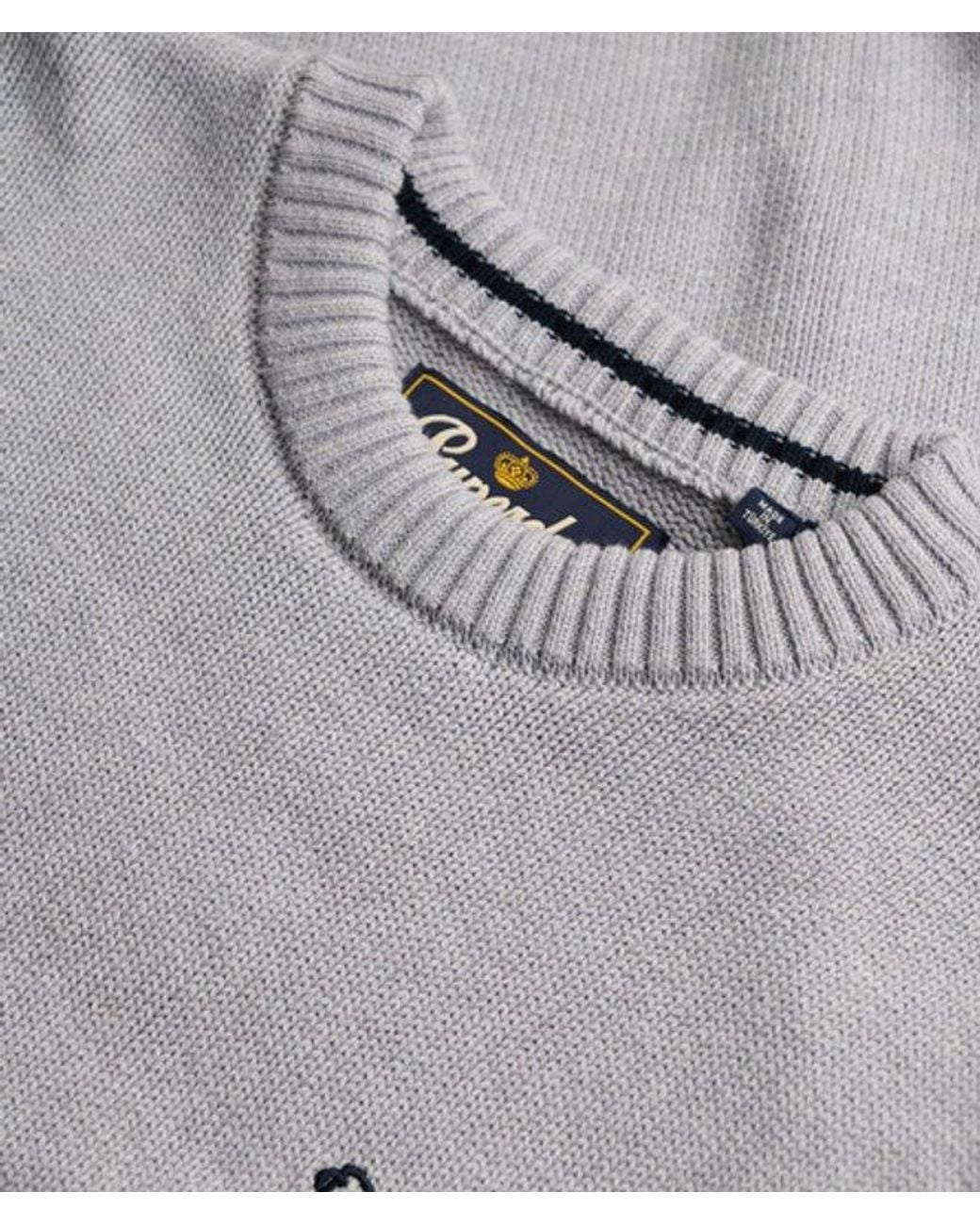 Superdry Gray & Co Preppy Cotton Jumper for men