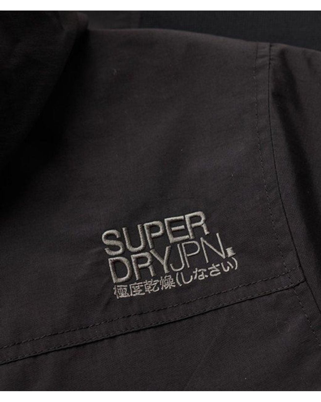 Superdry Black & Co Surplus Nylon Hooded Bomber Jacket for men