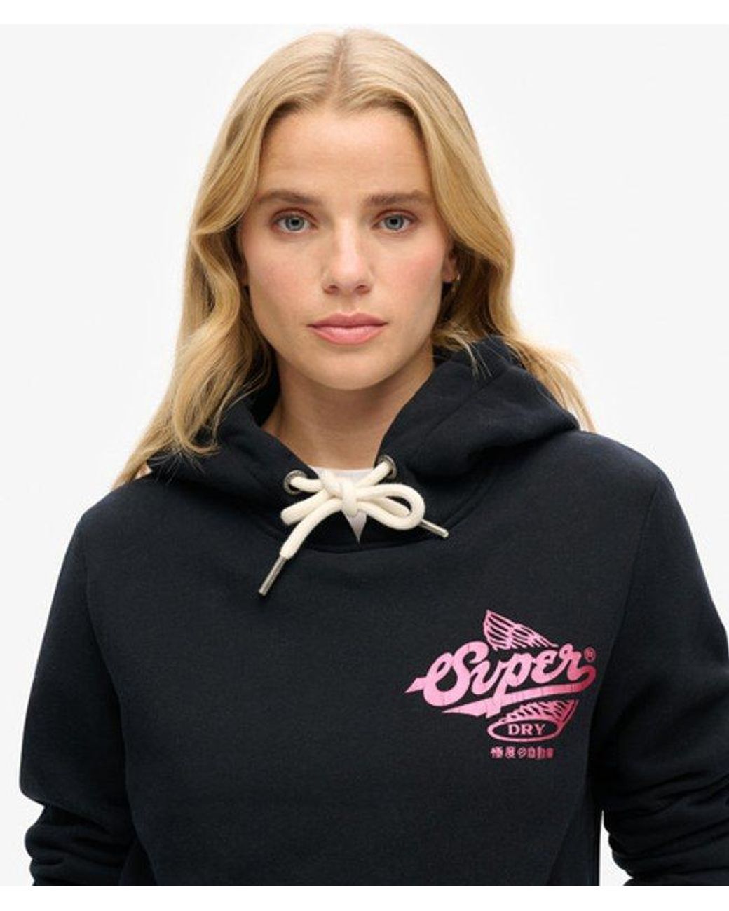 Superdry Black & Co Athletic Metallic Hoodie