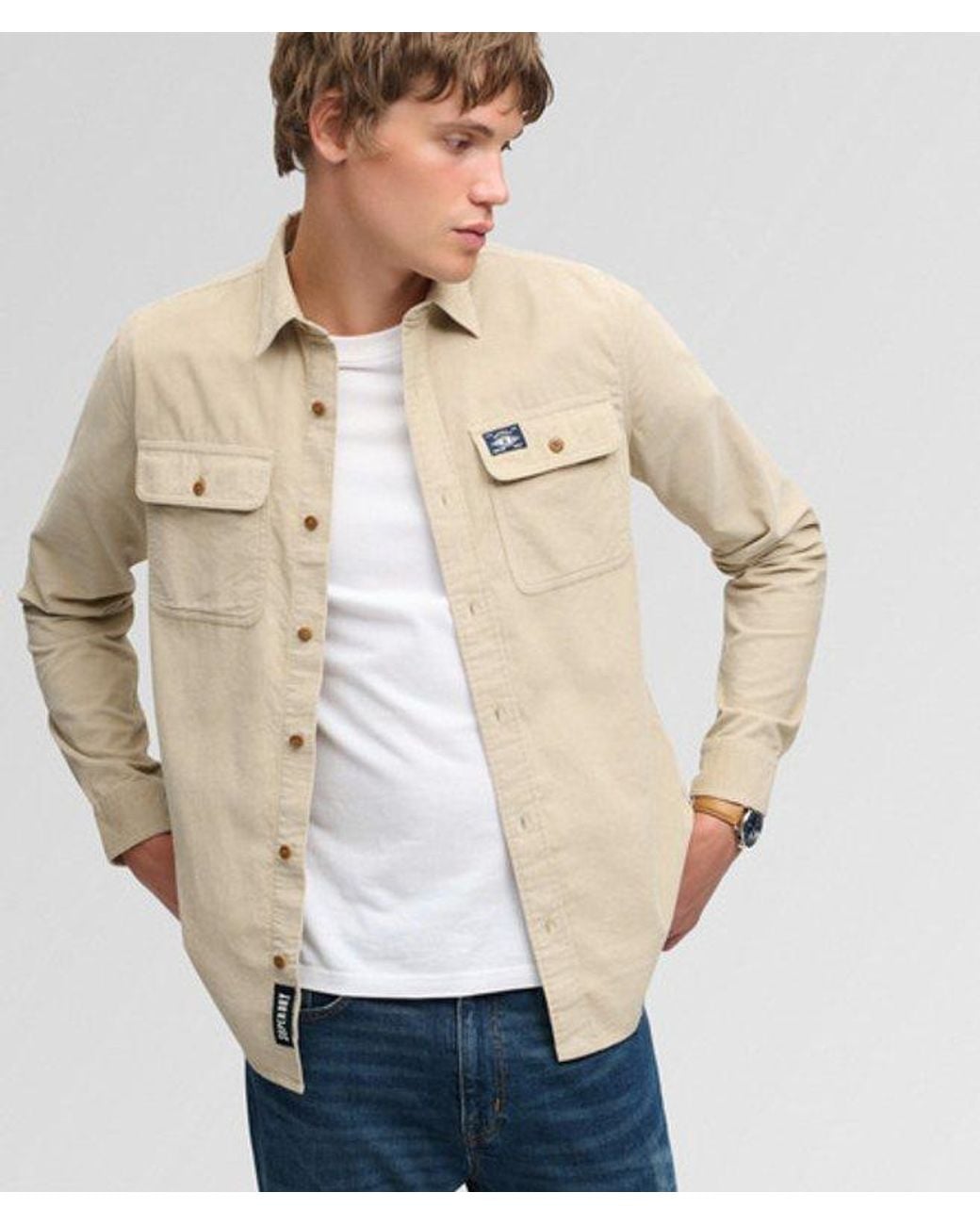 Superdry Natural & Co Trailsman Relaxed Fit Corduroy Shirt for men