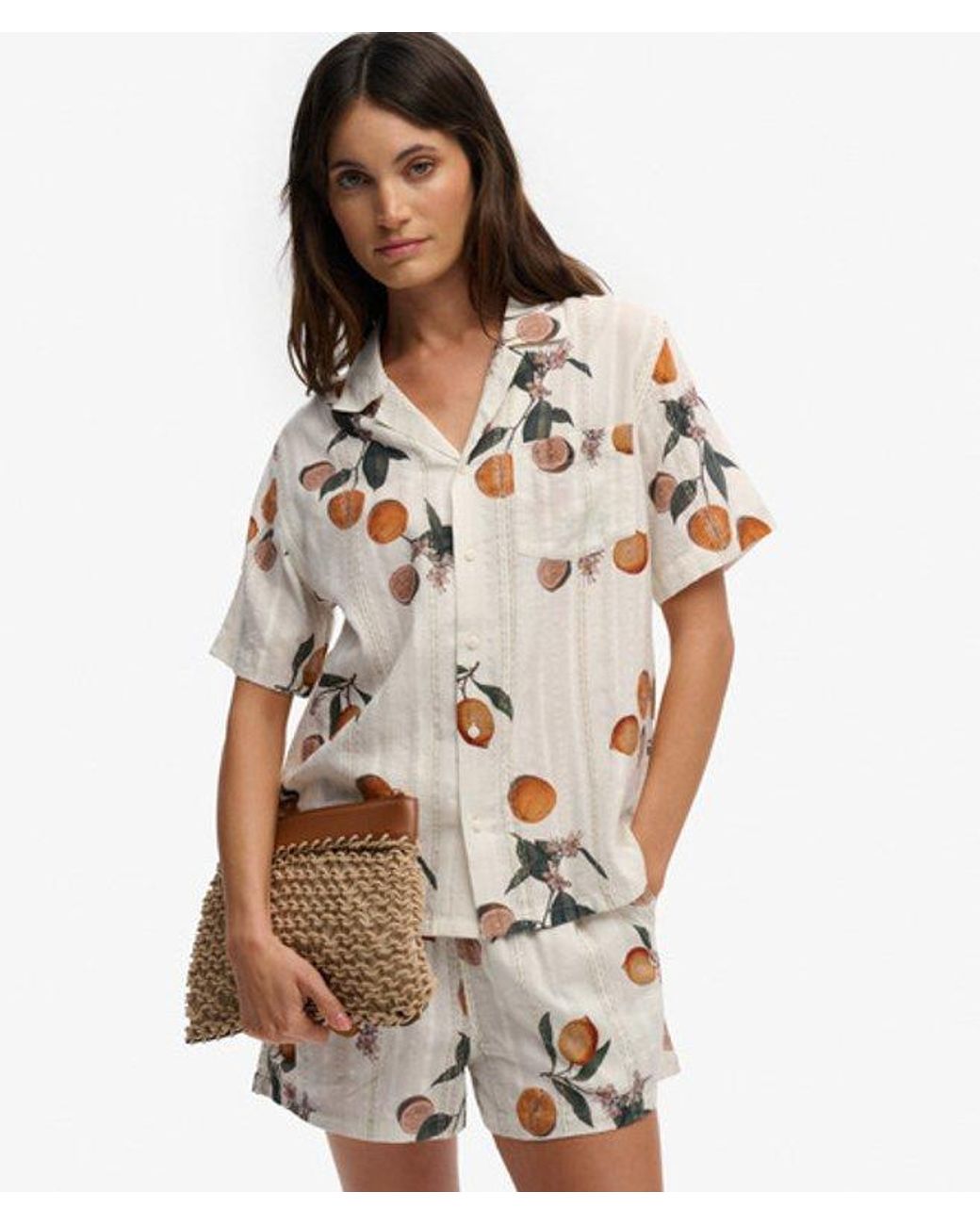 Superdry Natural & Co Beach Printed Short Sleeve Shirt