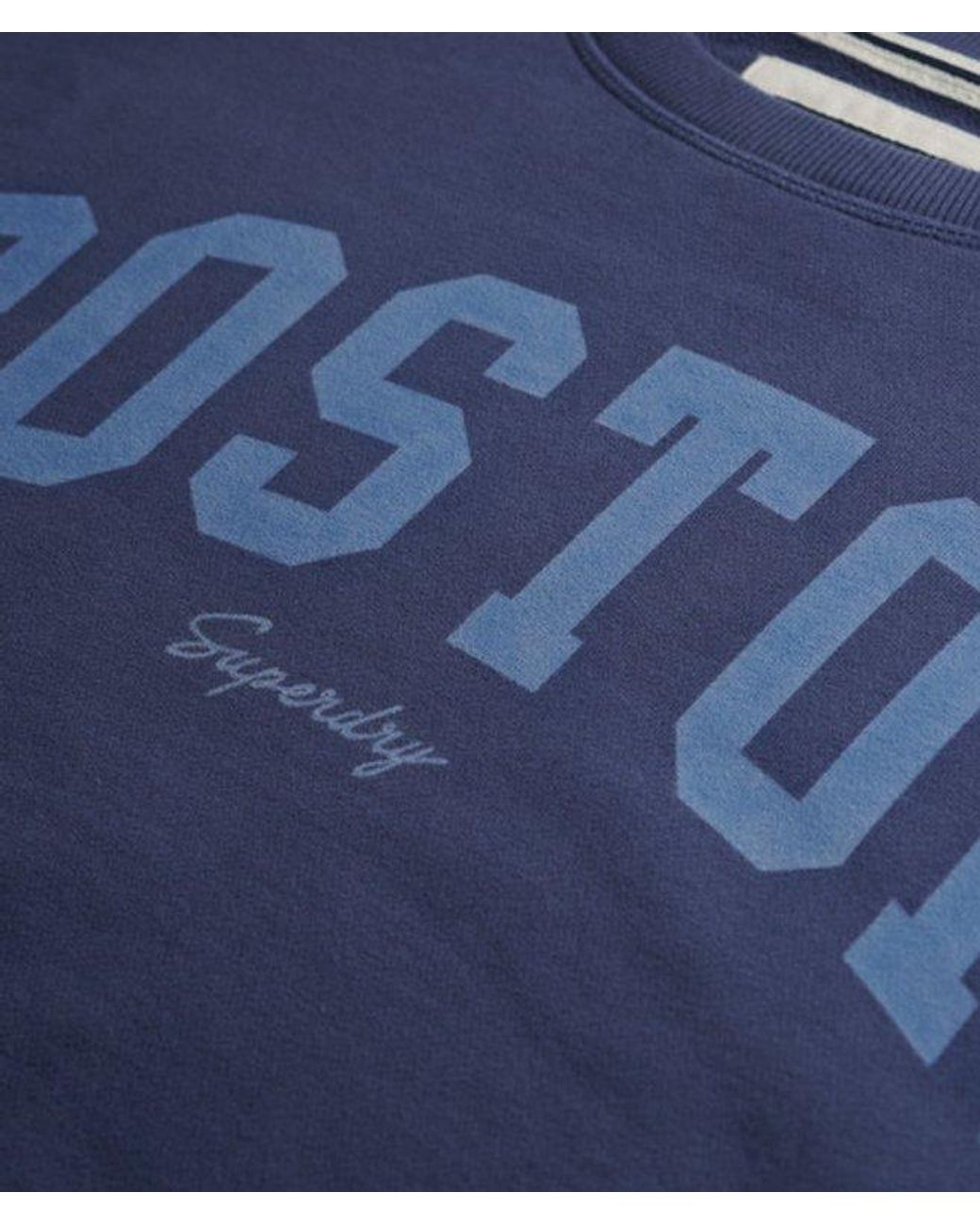 Superdry Blue Athletic Essentials Relaxed Crew Sweatshirt