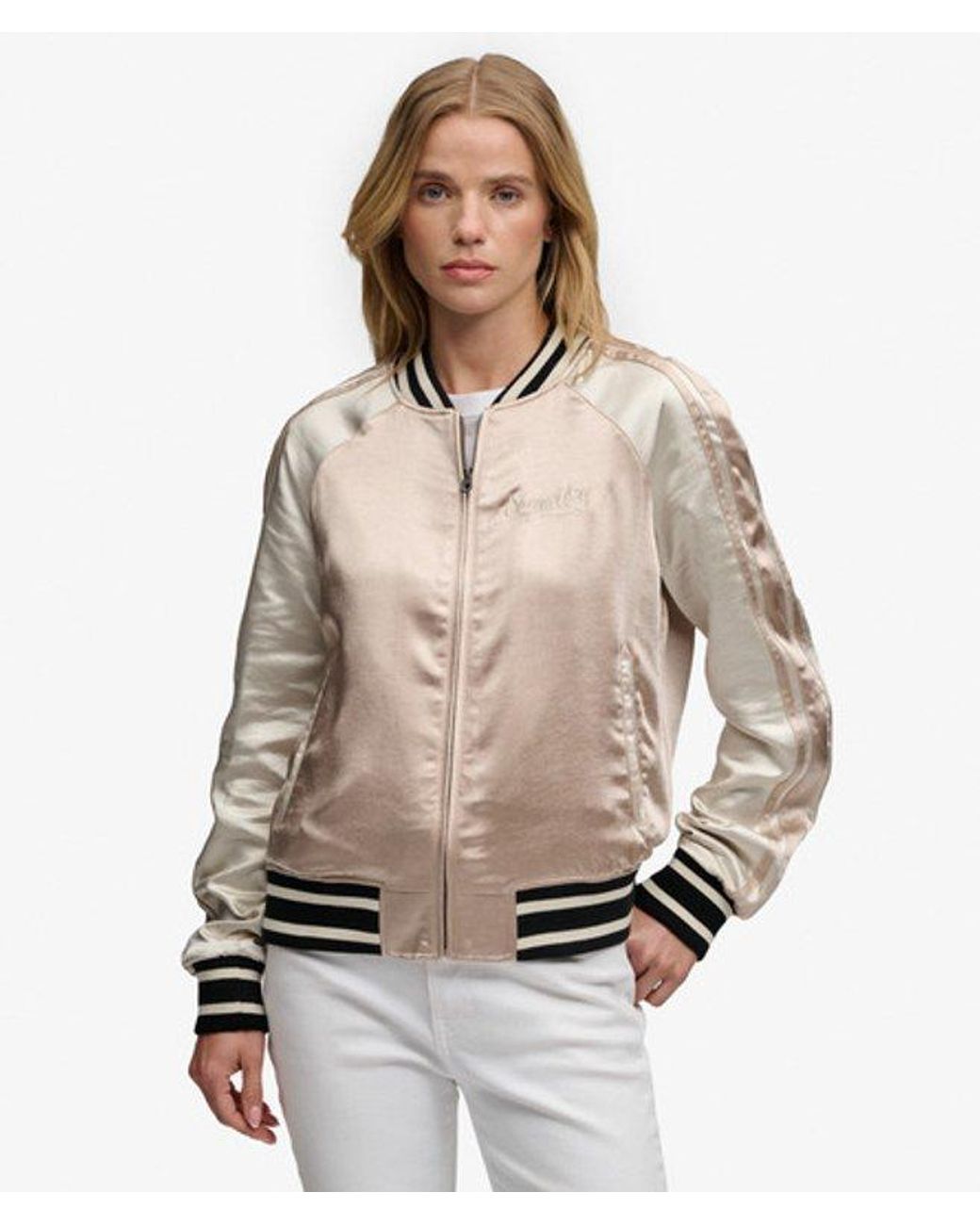 Superdry Gray & Co Suikajan Embroidered Bomber Jacket