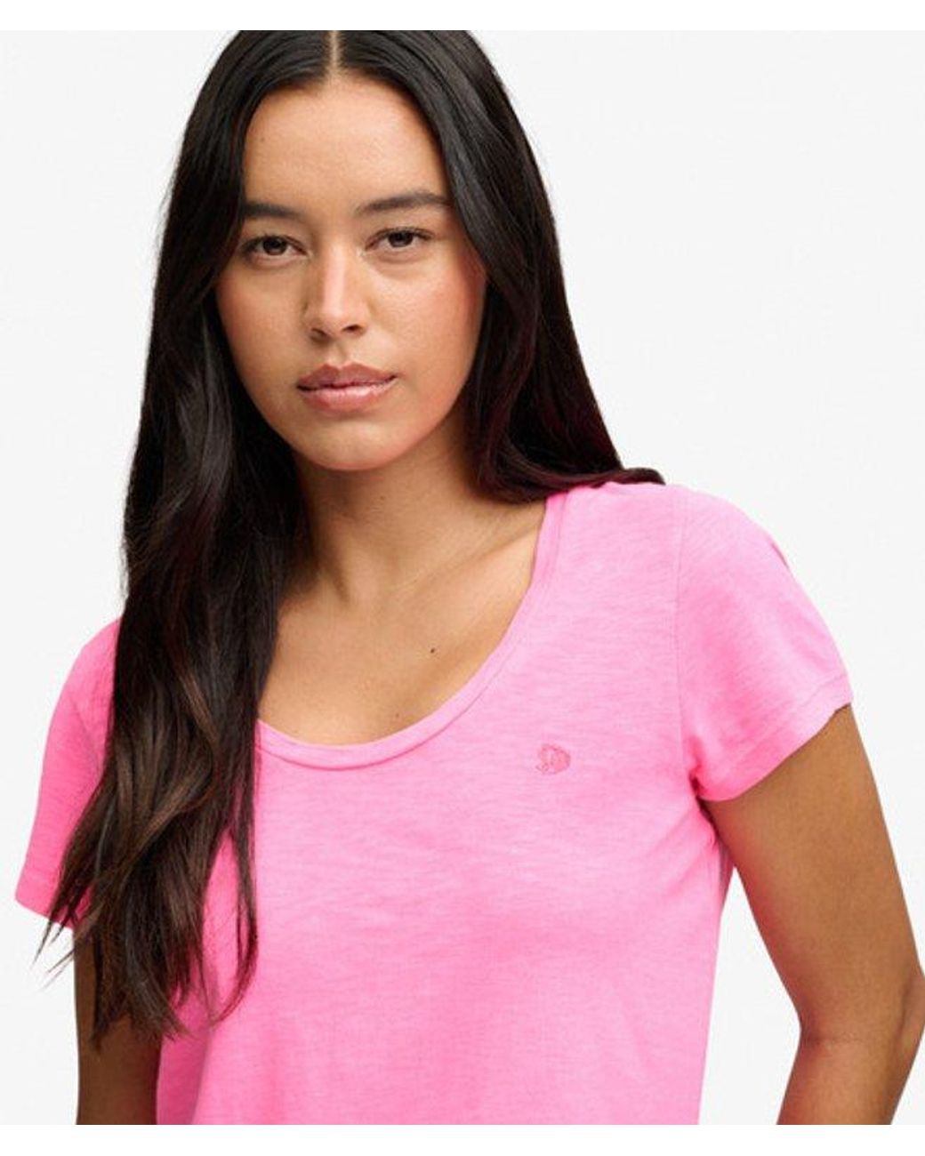 Superdry Pink & Co Studios Scoop Neck T-shirt