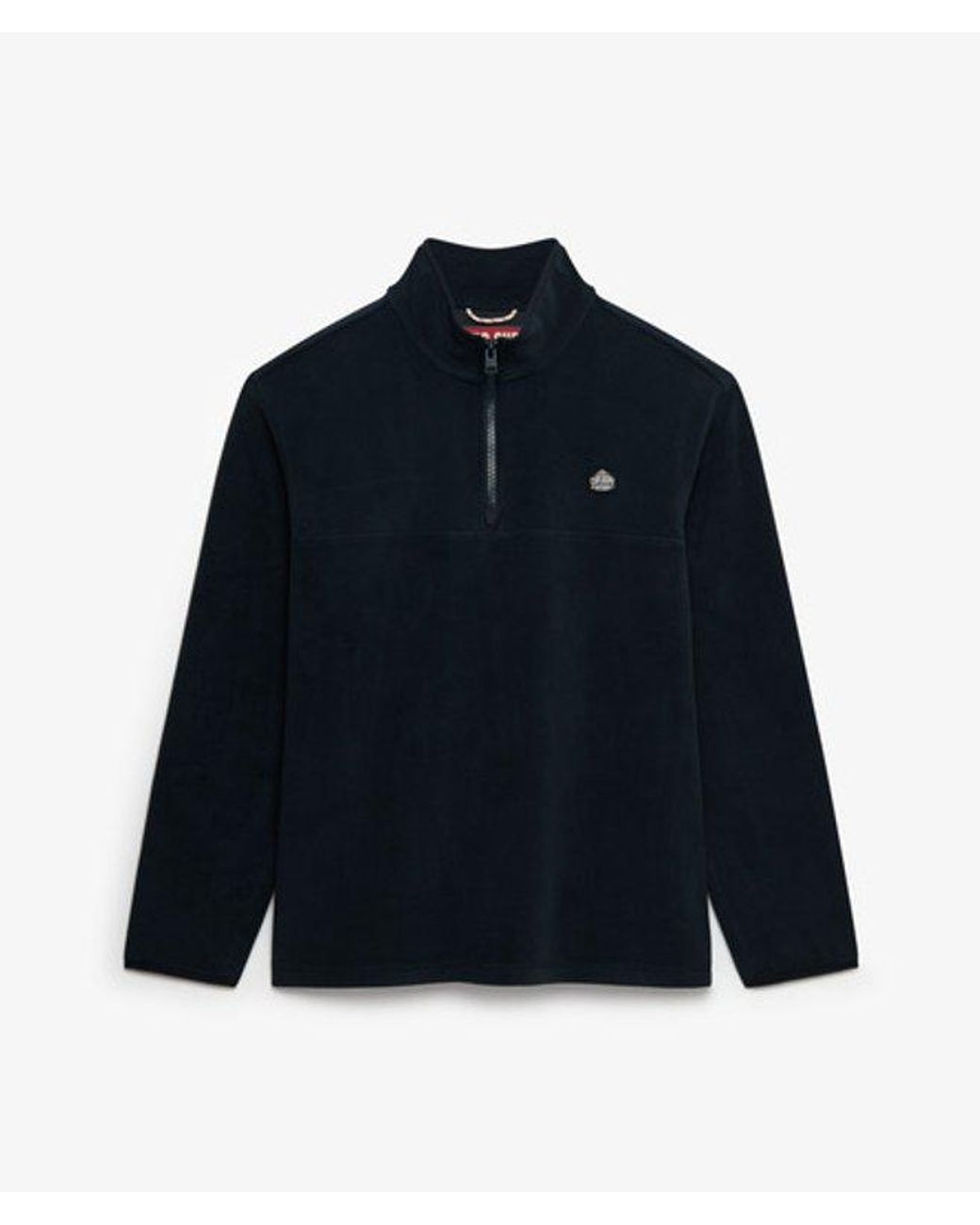 Superdry Black Expedition Fleece Half Zip for men