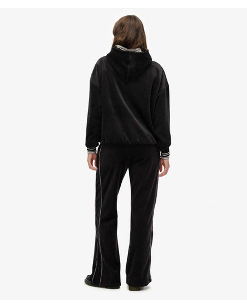 Superdry Black & Co Country Club Velour Straight joggers