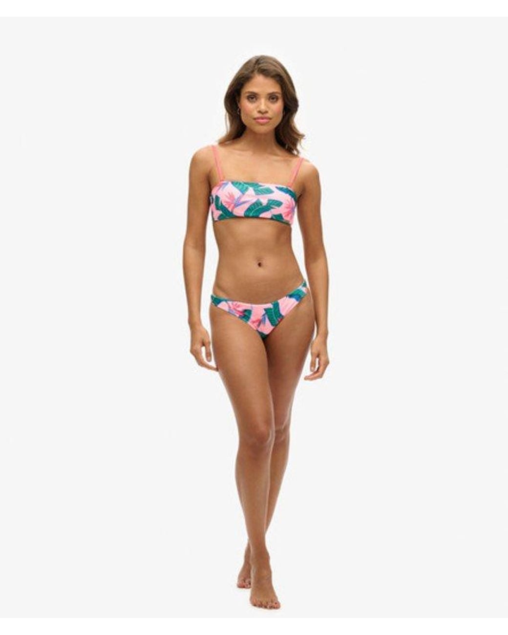 Superdry Pink & Co Tropical Cheeky Bikini Briefs