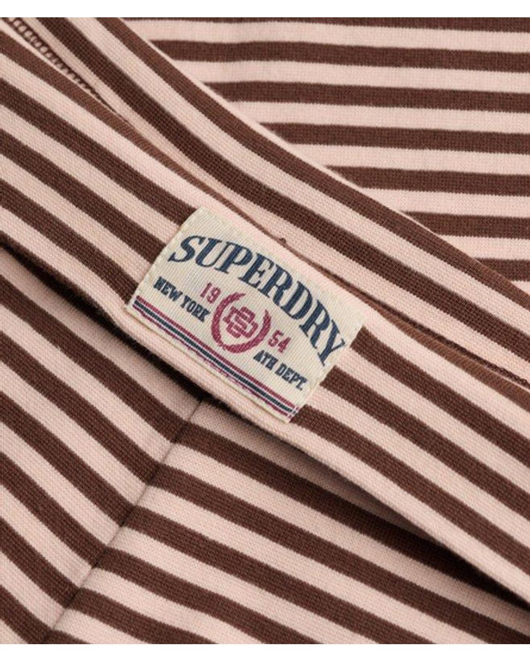 Superdry Athletic Essentials Jerseybroek Slanke Pasvorm in het Brown