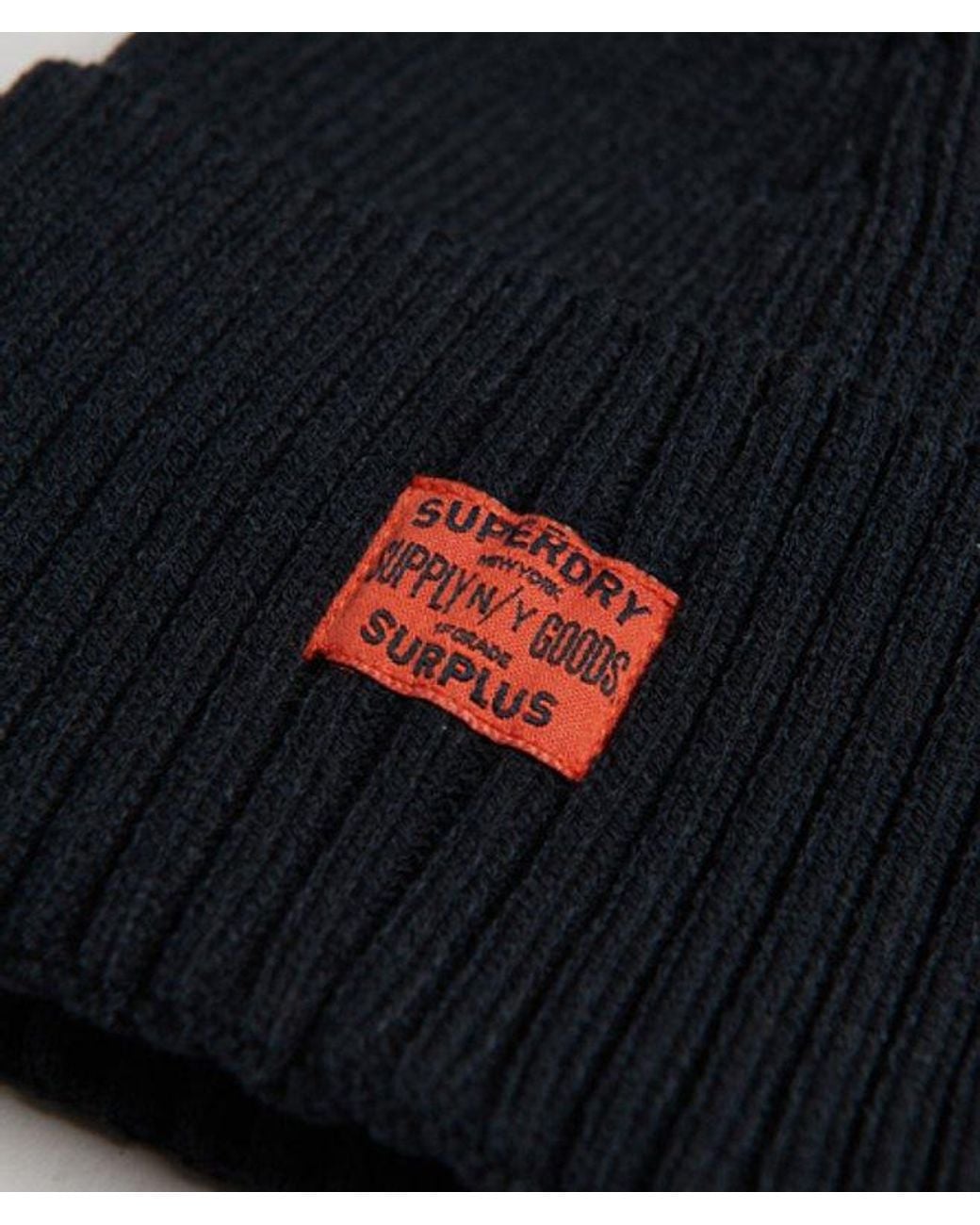 Superdry Black & Co Workwear Knitted Beanie