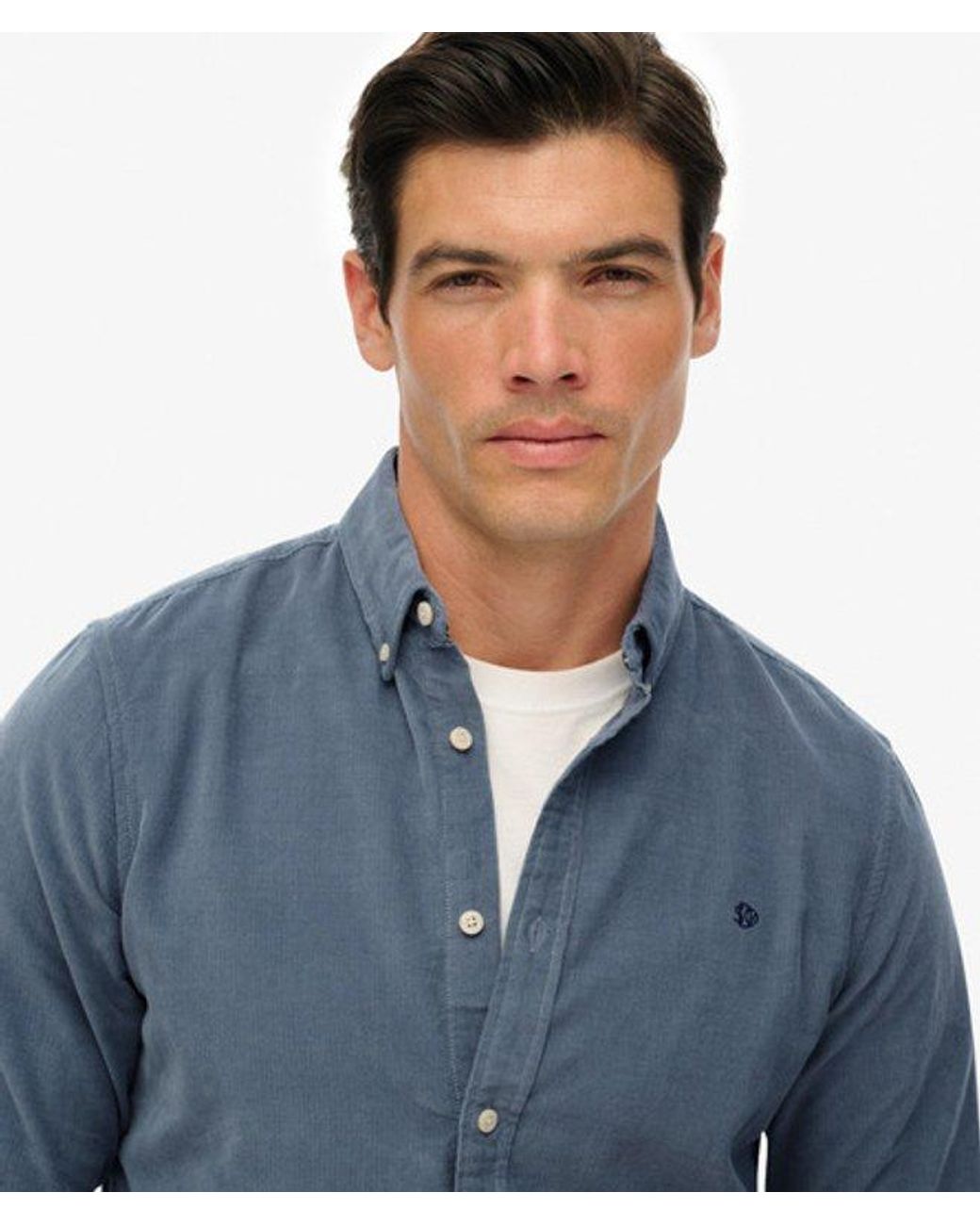 Superdry Blue & Co Classic Needle Cord Shirt for men