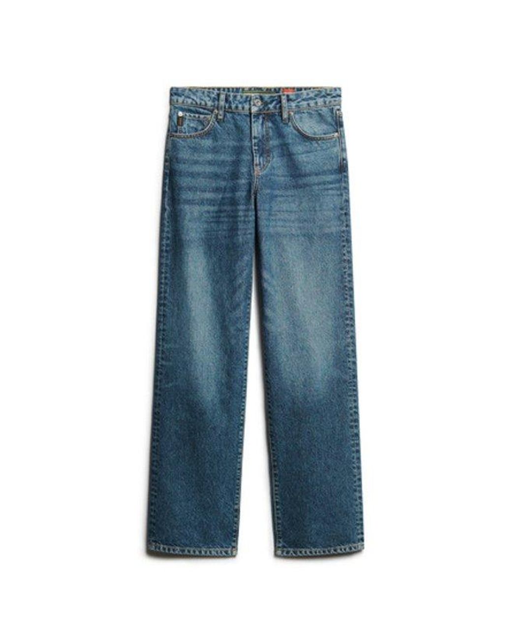 Superdry Blue & Co Mid Rise Wide Leg Jeans