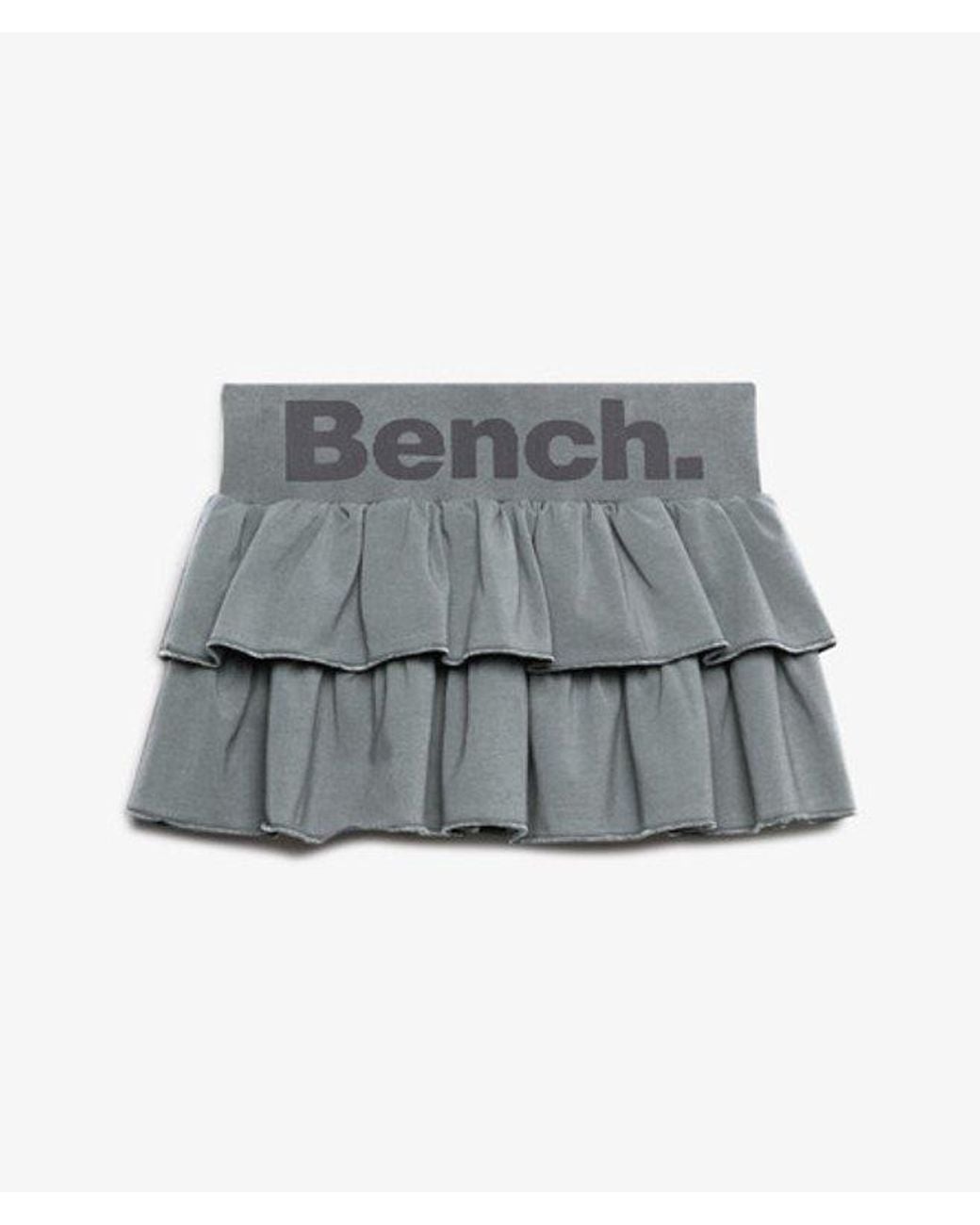 Superdry Gray Bench X & Co Bench Low Rise Tiered Skirt