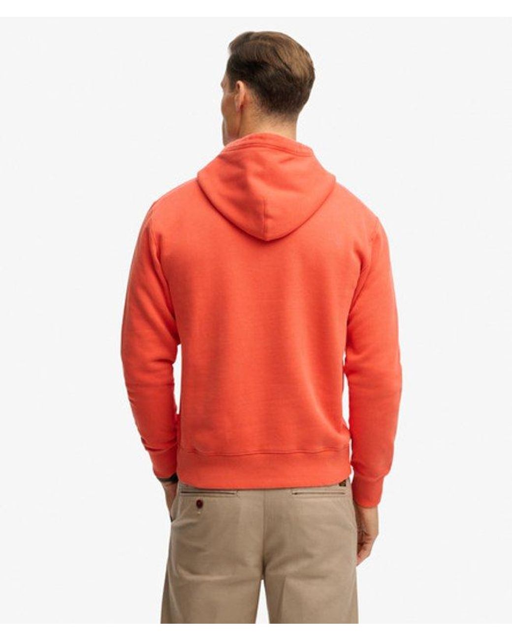 Superdry Hoodie Met Micrologo in het Red voor heren