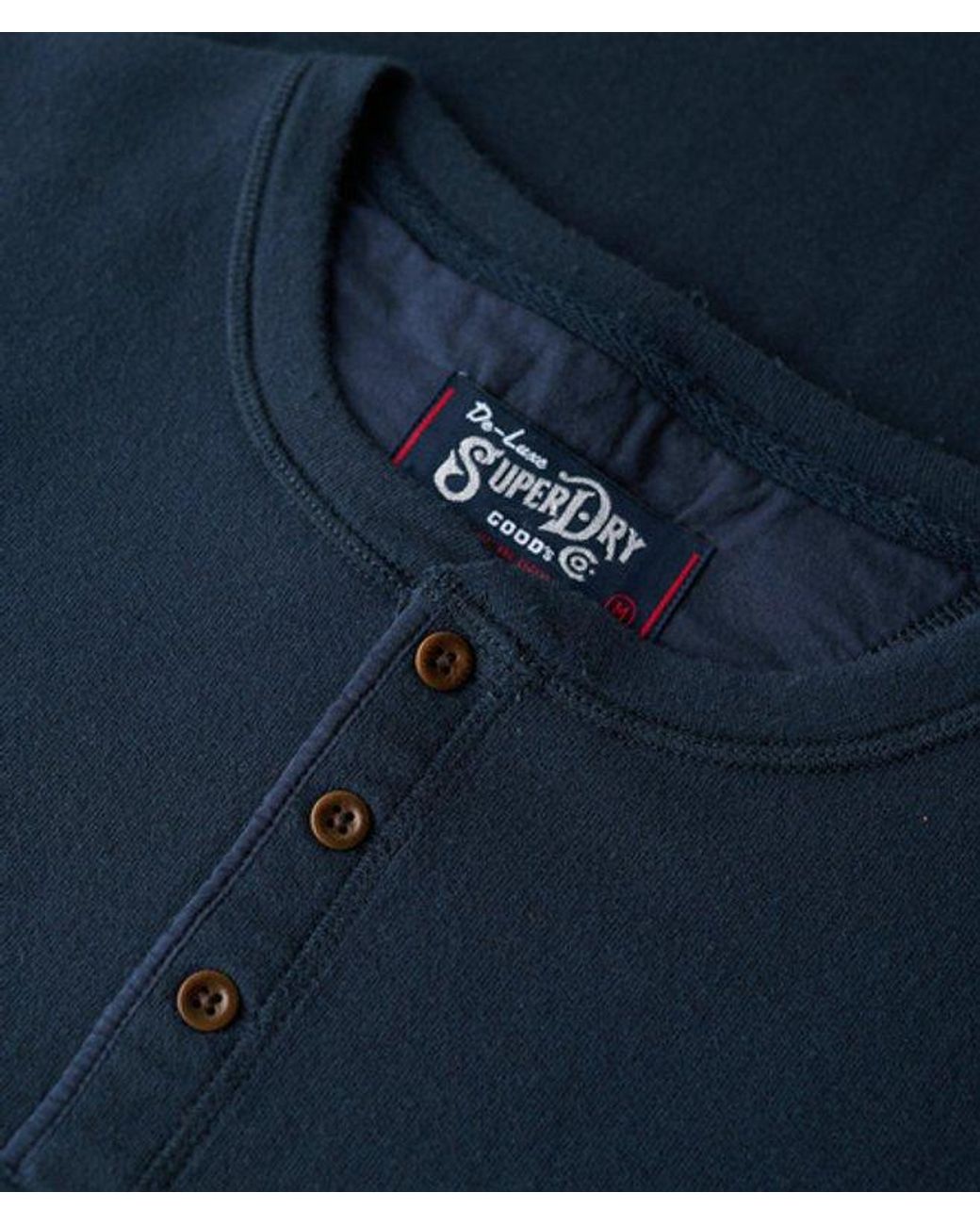 Superdry Blue & Co The Merchant Store - Henley Top for men