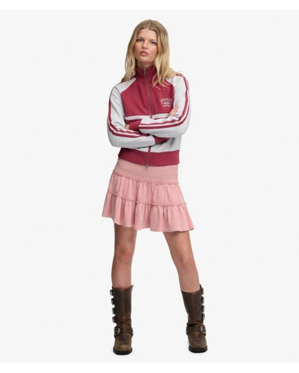 Superdry & Co Tiered Jersey Mini Skirt