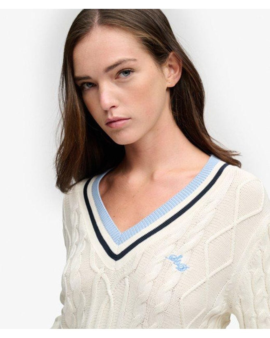 Superdry White & Co Lightweight Cricket Jumper