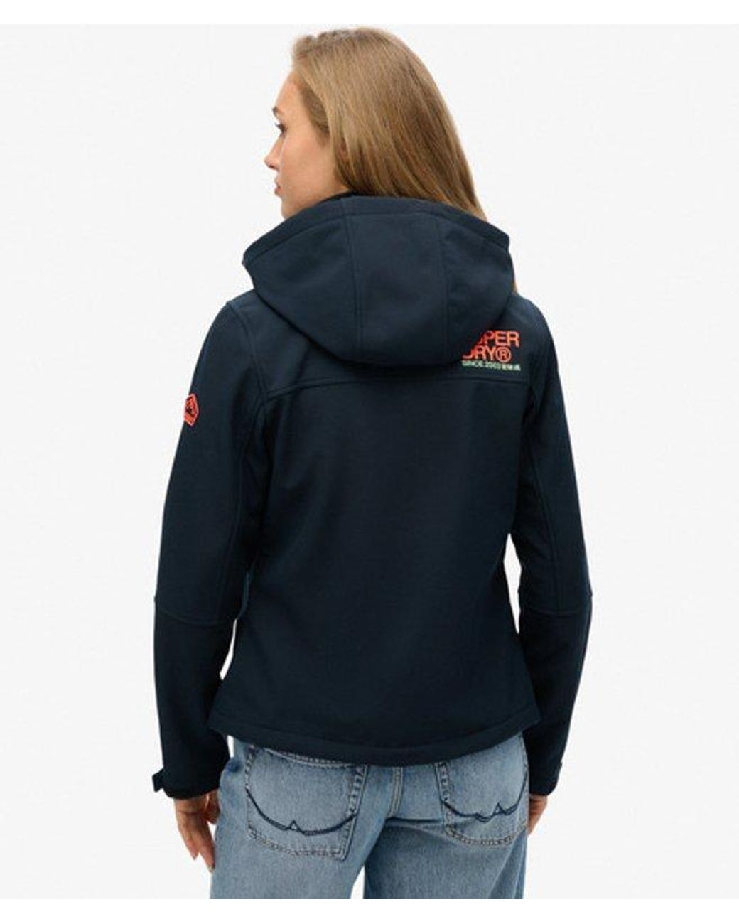 Superdry Blue Hooded Classic Trekker Jacket