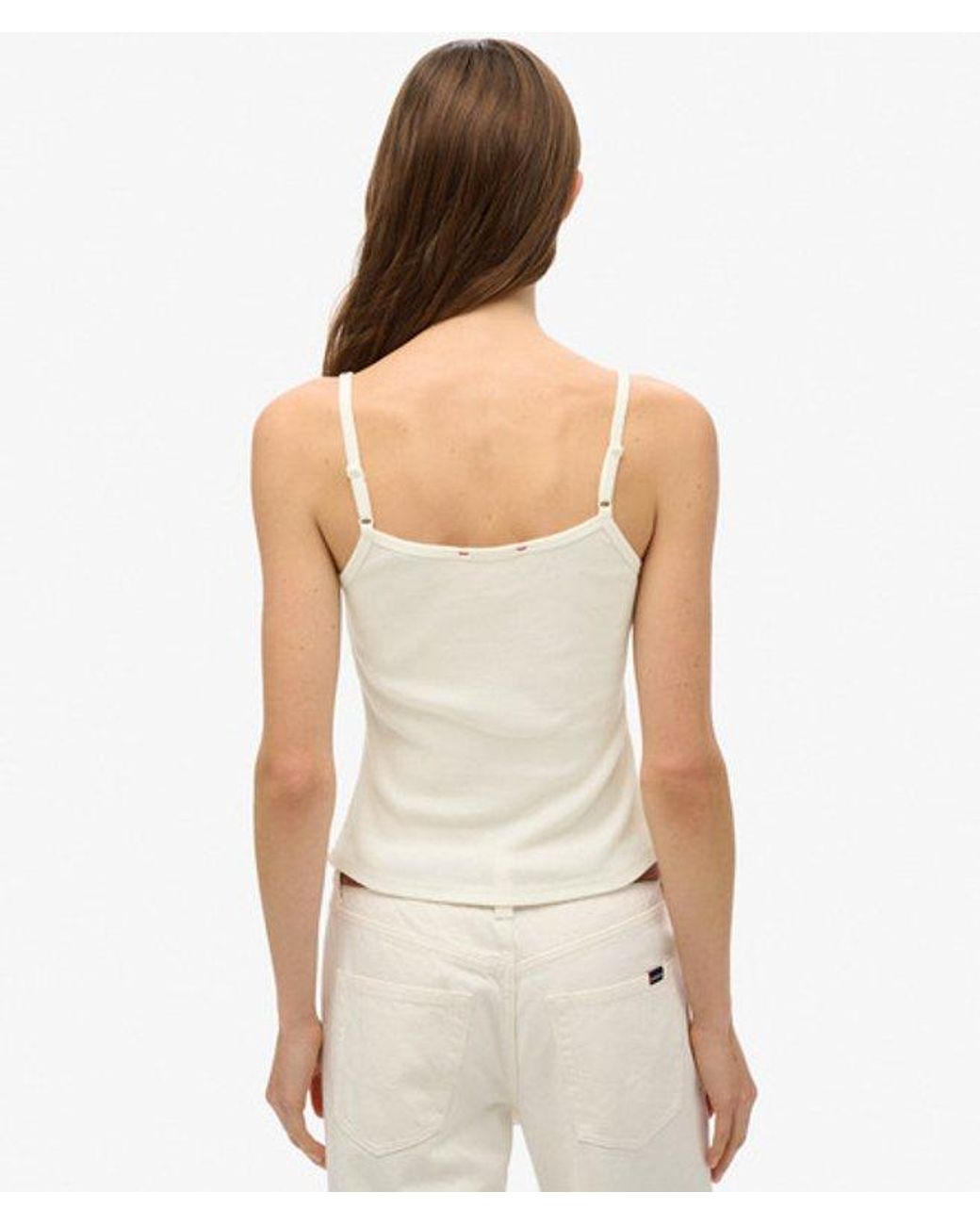 Superdry White & Co Classic Graphic Print Cotton Cami Top