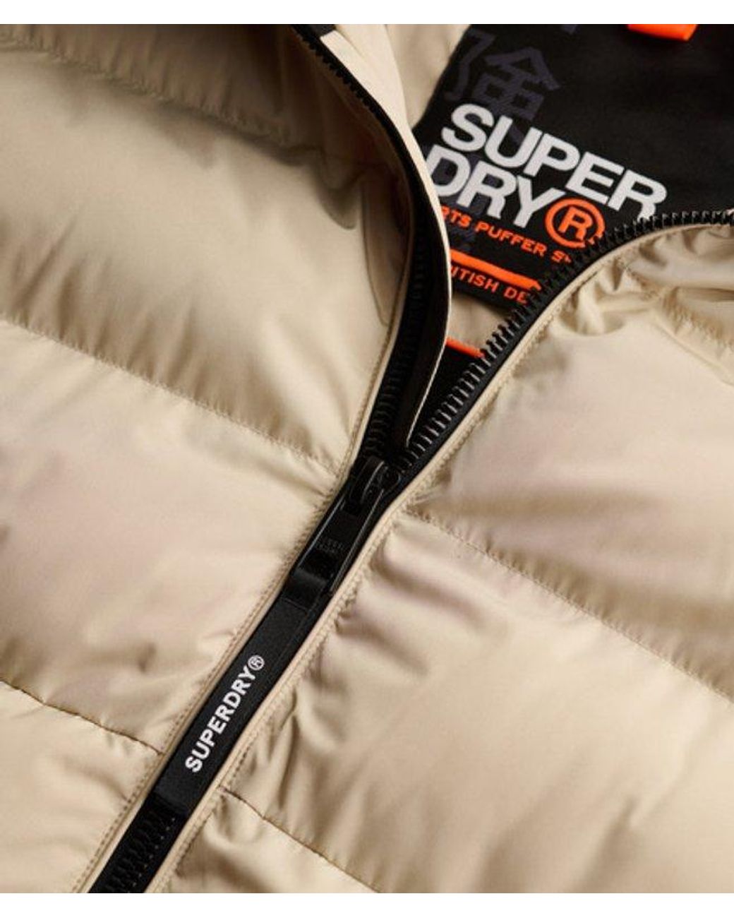 Superdry Blue & Co Hooded Sports Puffer Jacket for men