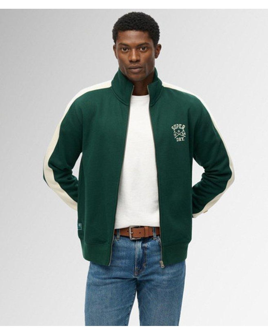 Superdry Green Athletic Club Track Top for men