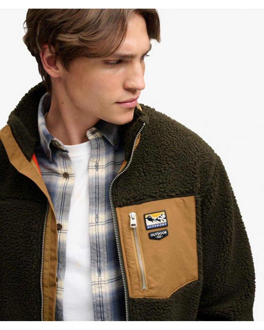 Superdry Black & Co Mountain Full Zip Fleece for men