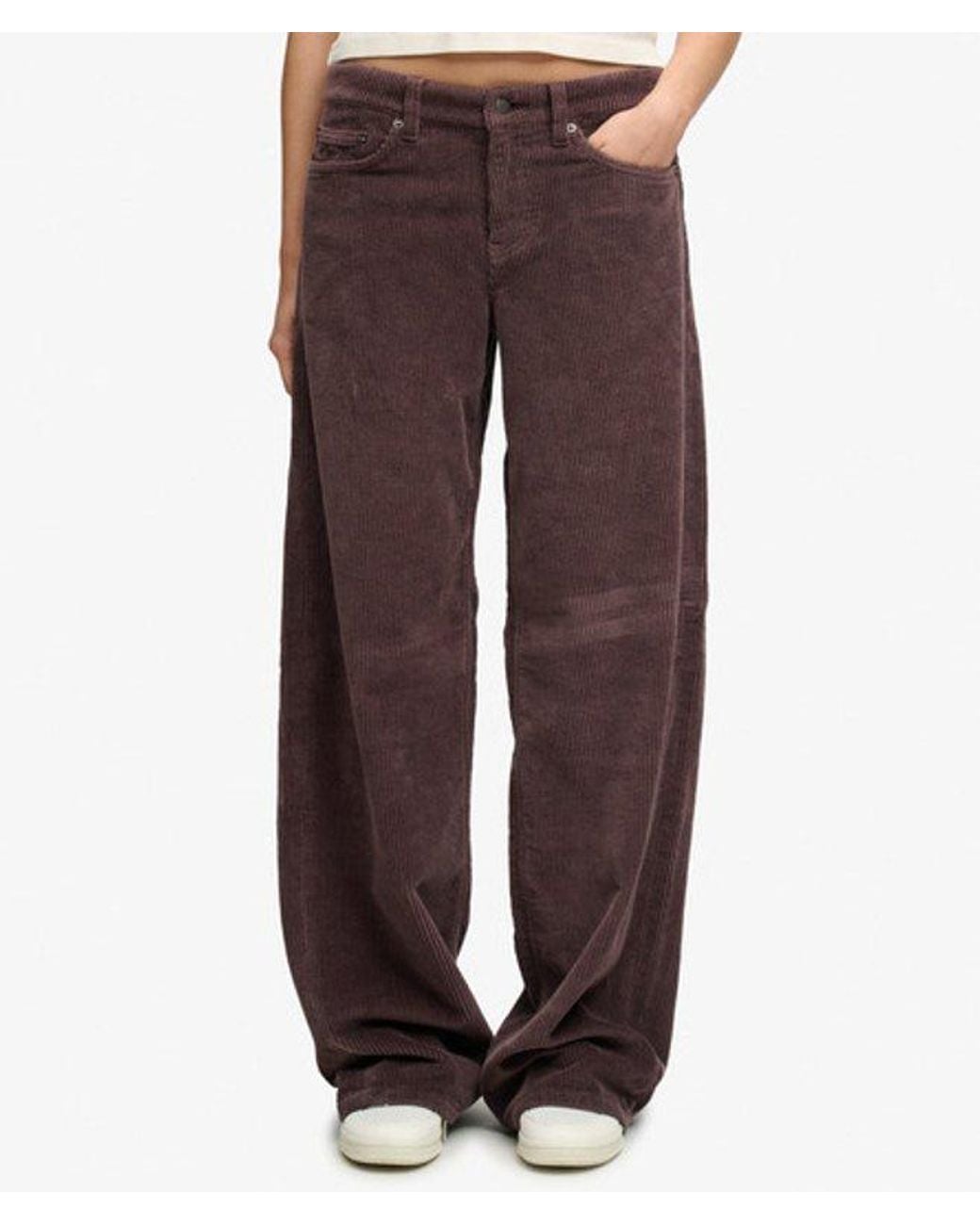 Superdry White & Co Mid Rise baggy Jumbo Cord Pants
