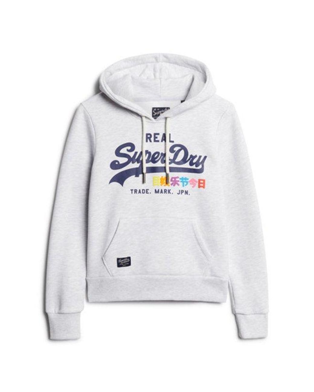 Superdry White & Co Vintage Logo Pop Hoodie