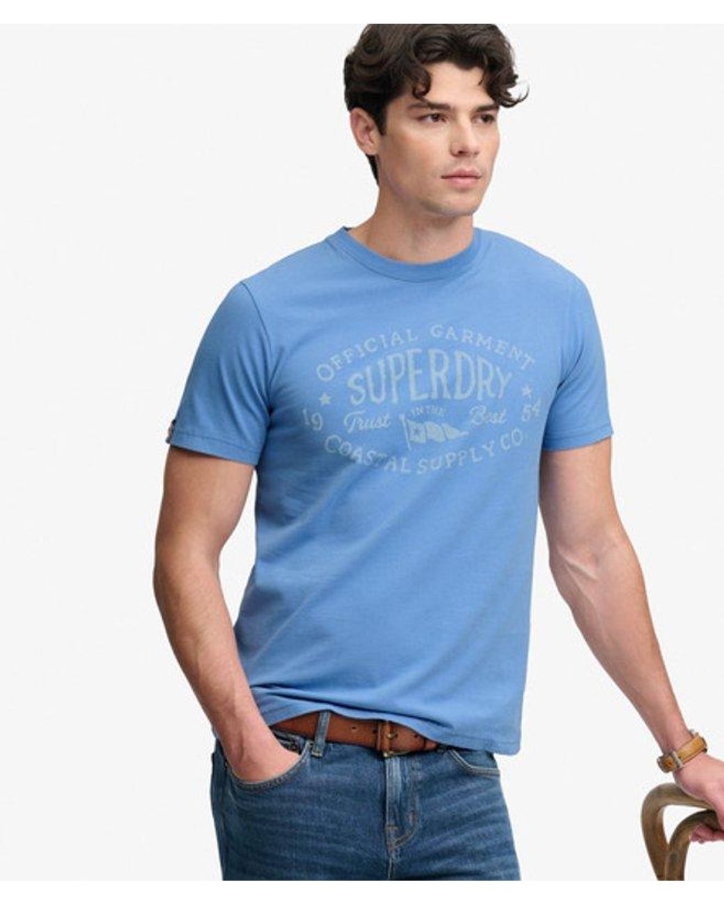 Superdry Blue & Co Lo-fi Dockside T-shirt for men