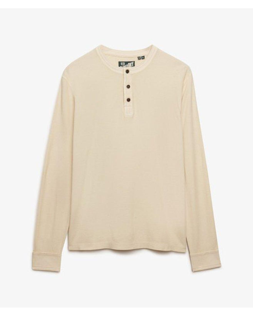 Superdry Natural & Co Lightweight Textured Henley Top for men