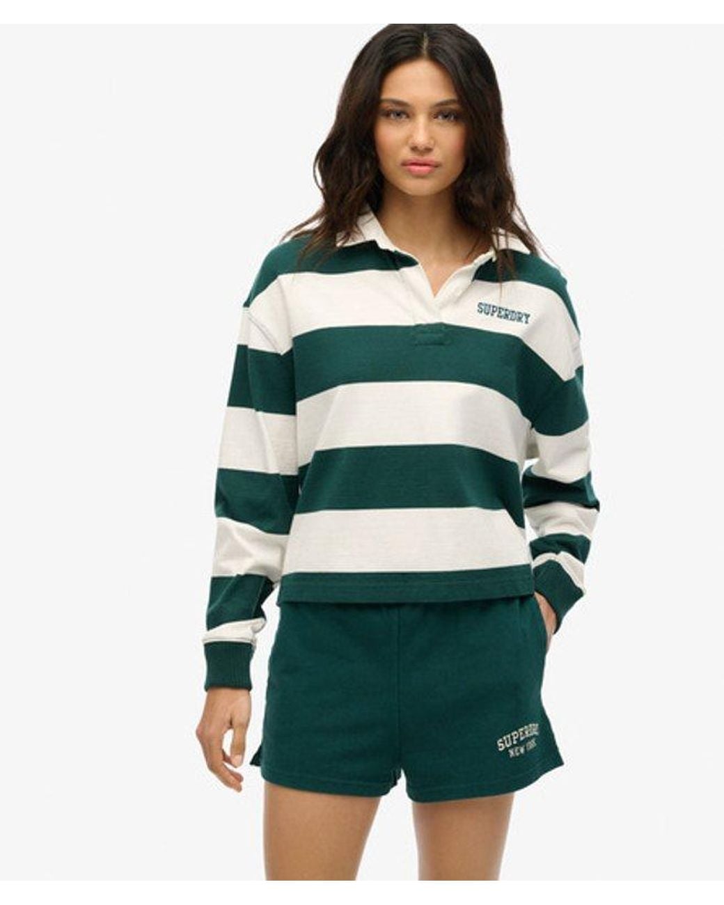 Superdry Green Athletic Essentials Graphic Shorts