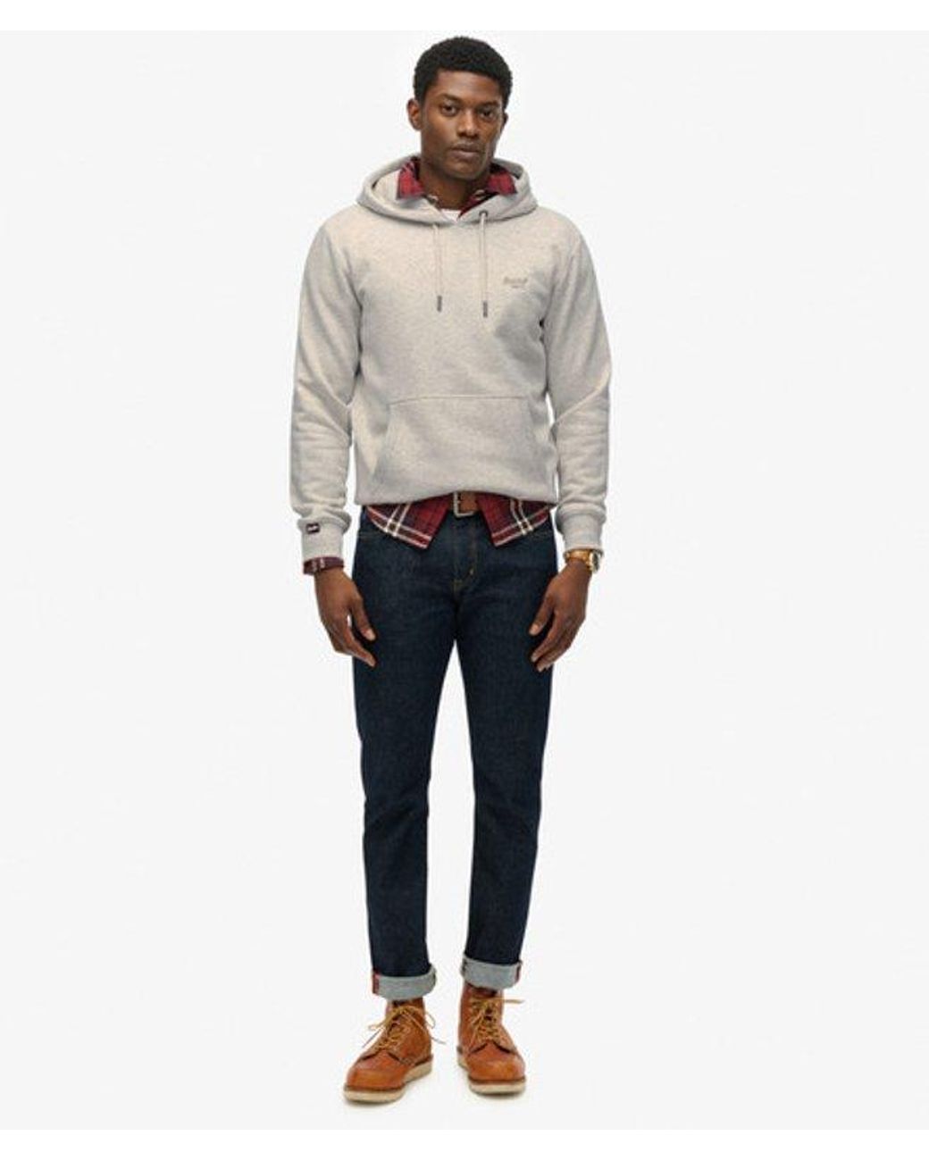 Superdry Gray & Co Essential Logo Hoodie for men